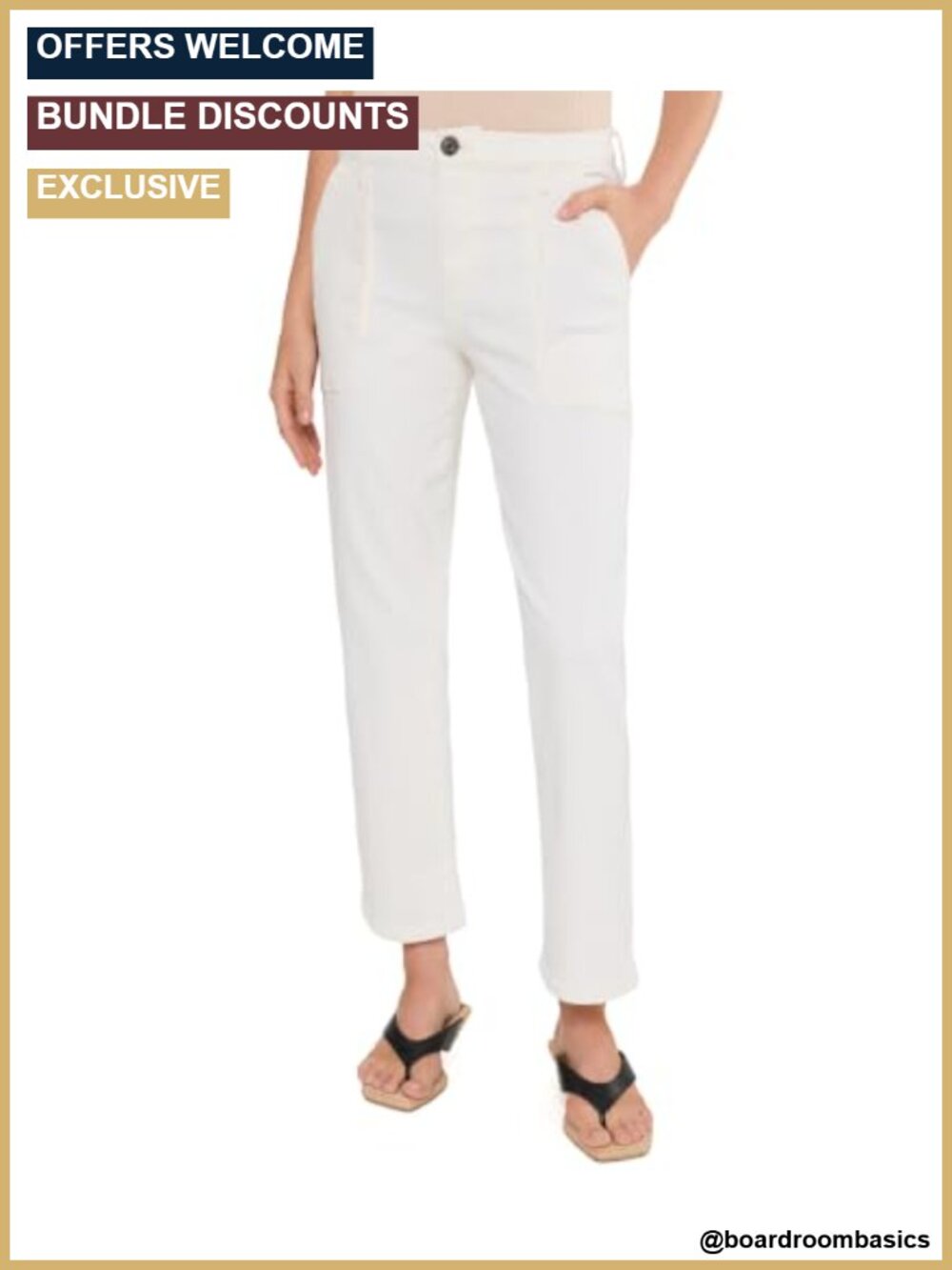 High-Rise Straight Leg Jeans Cotton Spandex Stretch